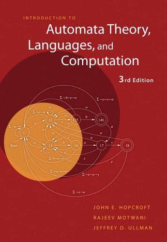 Book Cover Introduction to Automata Theory, Languages, and Computation