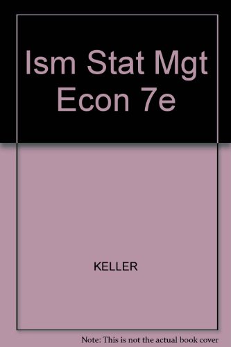 Book Cover Ism Stat Mgt Econ 7e