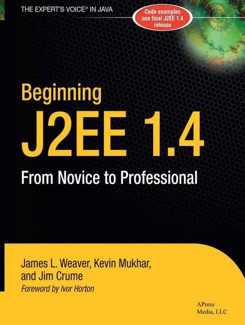 Book Cover Beginning J2EE 1.4: From Novice to Professional (Apress Beginner Series)