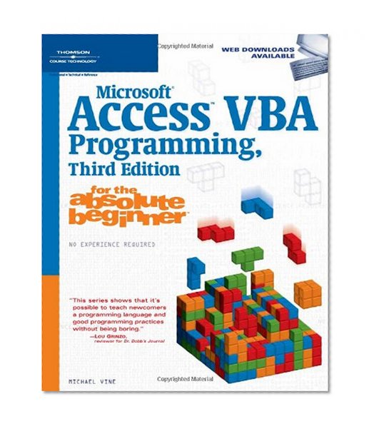 Book Cover Microsoft Access VBA Programming for the Absolute Beginner
