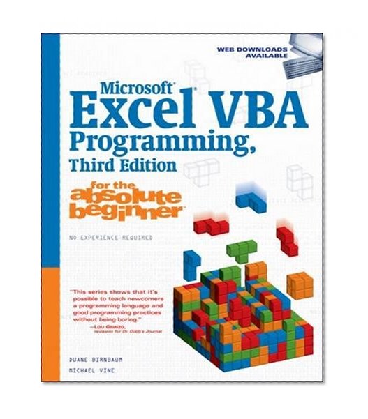 Book Cover Microsoft Excel VBA Programming for the Absolute Beginner