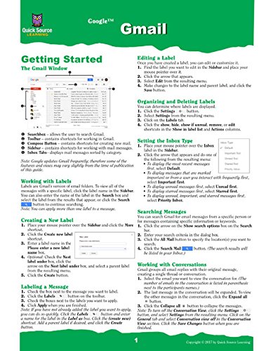 Book Cover Gmail Quick Source Reference Guide
