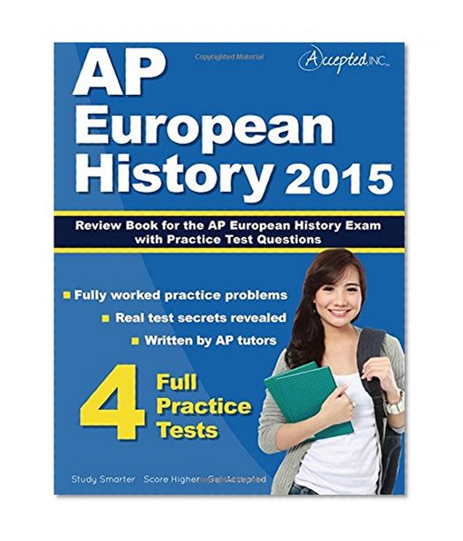 Book Cover AP European History 2015: Review Book for AP European History Exam with Practice Test Questions