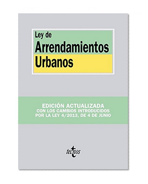 Book Cover Ley de arrendamientos urbanos / Tenancies Act (Spanish Edition)