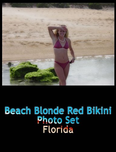 Book Cover Florida Beach Blonde Red Bikini Photo Set