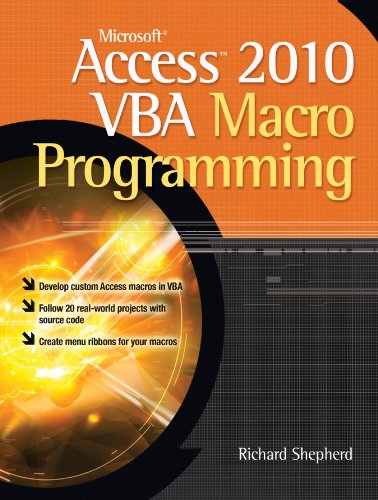 Book Cover Microsoft Access 2010 VBA Macro Programming