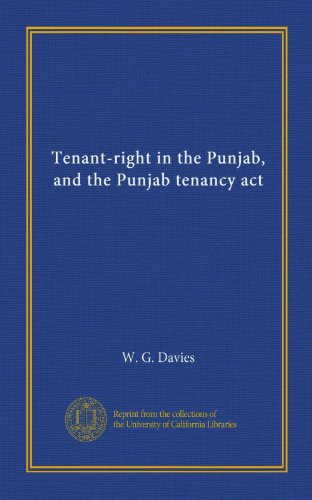 Book Cover Tenant-right in the Punjab, and the Punjab tenancy act