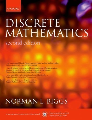 Book Cover Discrete Mathematics 2nd (second) Edition by Biggs, Norman L. published by OUP Oxford (2002)