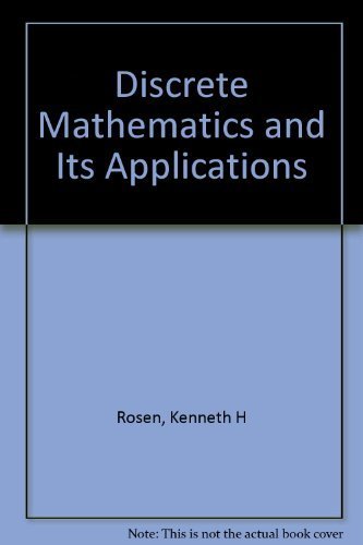 Book Cover Discrete Mathematics and Its Applications 2nd edition by Rosen, Kenneth H. (1991) Hardcover