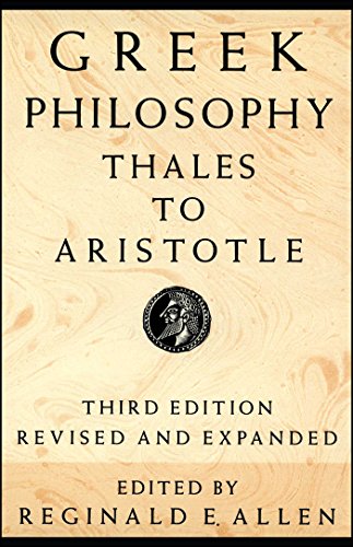 Book Cover Greek Philosophy: Thales to Aristotle (Readings in the History of Philosophy)