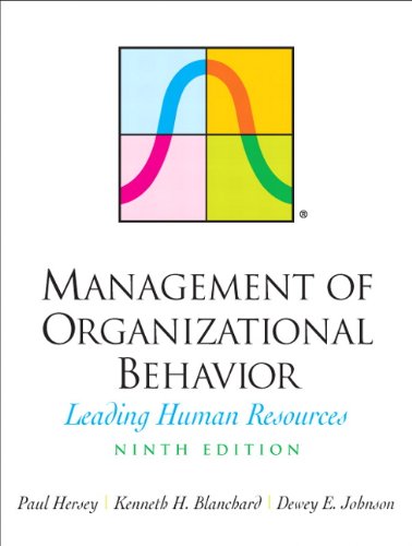 Book Cover Management of Organizational Behavior: Leading Human Resources