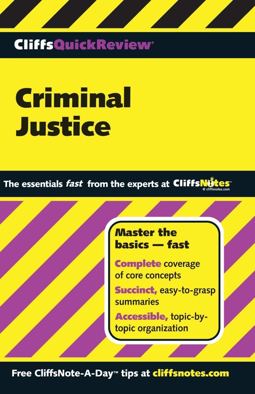 Book Cover CliffsQuickReview Criminal Justice