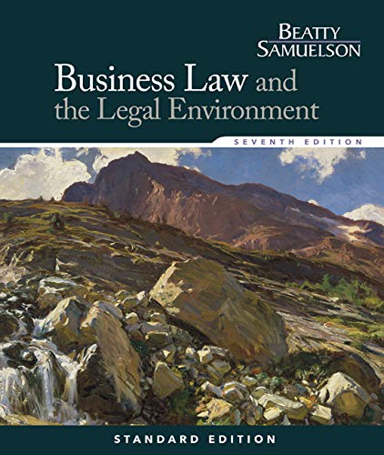 Book Cover Business Law and the Legal Environment
