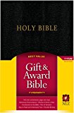 Book Cover Gift and Award Bible NLT (Imitation Leather, Black, Red Letter)