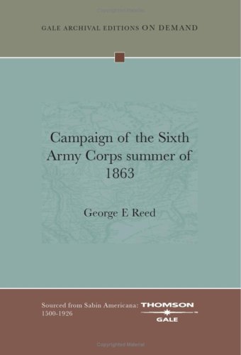 Book Cover Campaign of the Sixth Army Corps summer of 1863