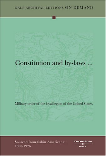 Book Cover Constitution and by-laws ...