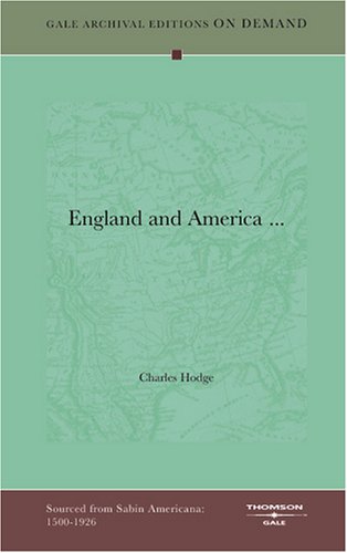 Book Cover England And America ...