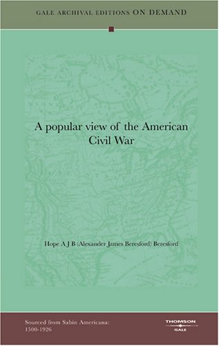 Book Cover A Popular View Of The American Civil War