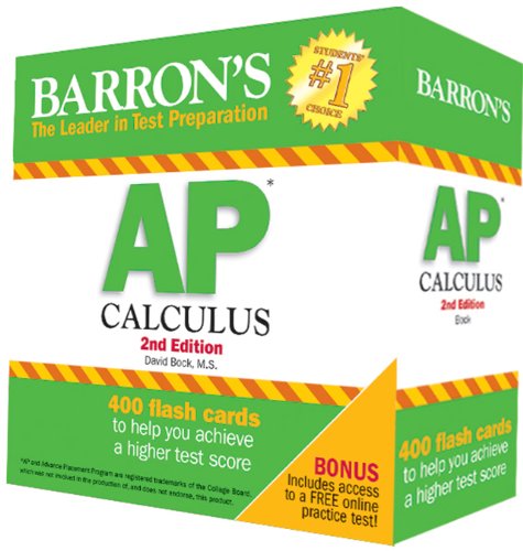 Book Cover Barron's AP Calculus Flash Cards, 2nd Edition