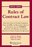 Book Cover Rules of Contract Law 2012-2013 Statutory Supplement