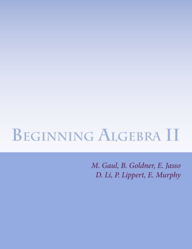 Book Cover Beginning Algebra II