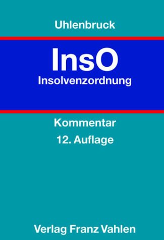 Book Cover Insolvenzordnung. ( InsO).