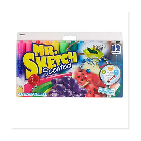 Book Cover Mr. Sketch 1905069 Scented Markers, Chisel Tip, Assorted Colors, 12-Count