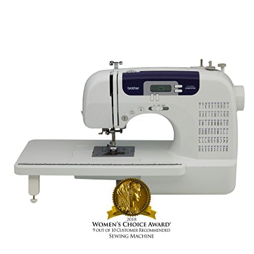 Book Cover Brother Sewing and Quilting Machine, CS6000i, 60 Built-In Stitches, 7 styles of 1-Step Auto-Size Buttonholes, Wide Table, Hard Cover, LCD Display and Auto Needle Threader