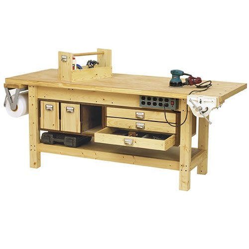 Book Cover Basic Workbench and 6 Ways to Beef it Up: Downloadable Woodworking Plan