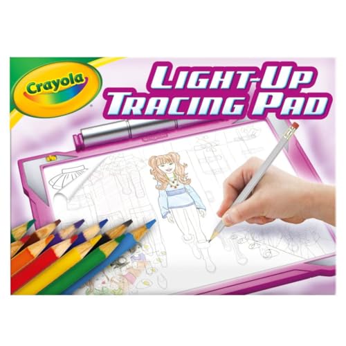 Book Cover Crayola Light-up Tracing Pad Pink, Coloring Board for Kids, Gift, Toys for Girls, Ages 6, 7, 8, 9,10