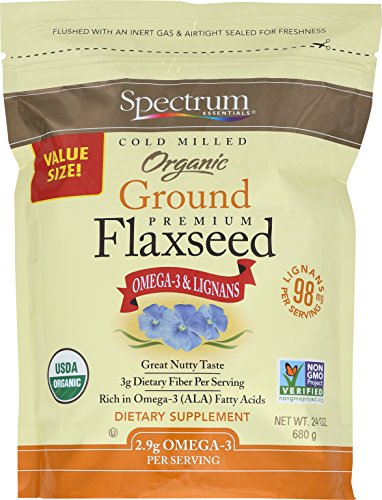 Book Cover Spectrum Essentials Organic Ground Flaxseed, 24 Ounce