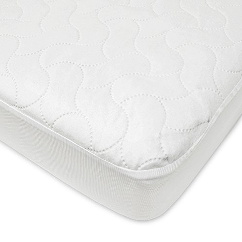 Book Cover American Baby Company Waterproof Fitted Crib and Toddler Protective Mattress Pad Cover, White