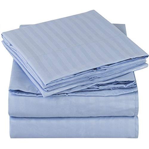 Book Cover Mellanni California King Sheet Set - 4 Piece Iconic Collection Bedding Sheets & Pillowcases - Luxury, Extra Soft, Cooling Bed Sheets - Deep Pocket up to 16