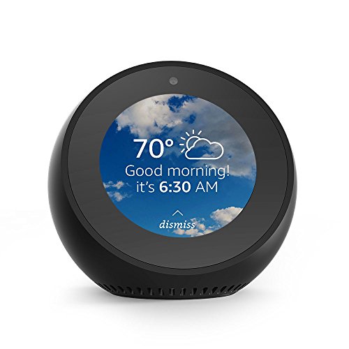 Book Cover Echo Spot - Smart Alarm Clock with Alexa - Black