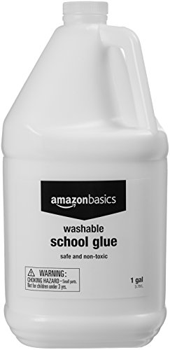 Book Cover Amazon Basics All Purpose Washable School White Liquid Glue - Great for Making Slime, 1 Gallon Bottle