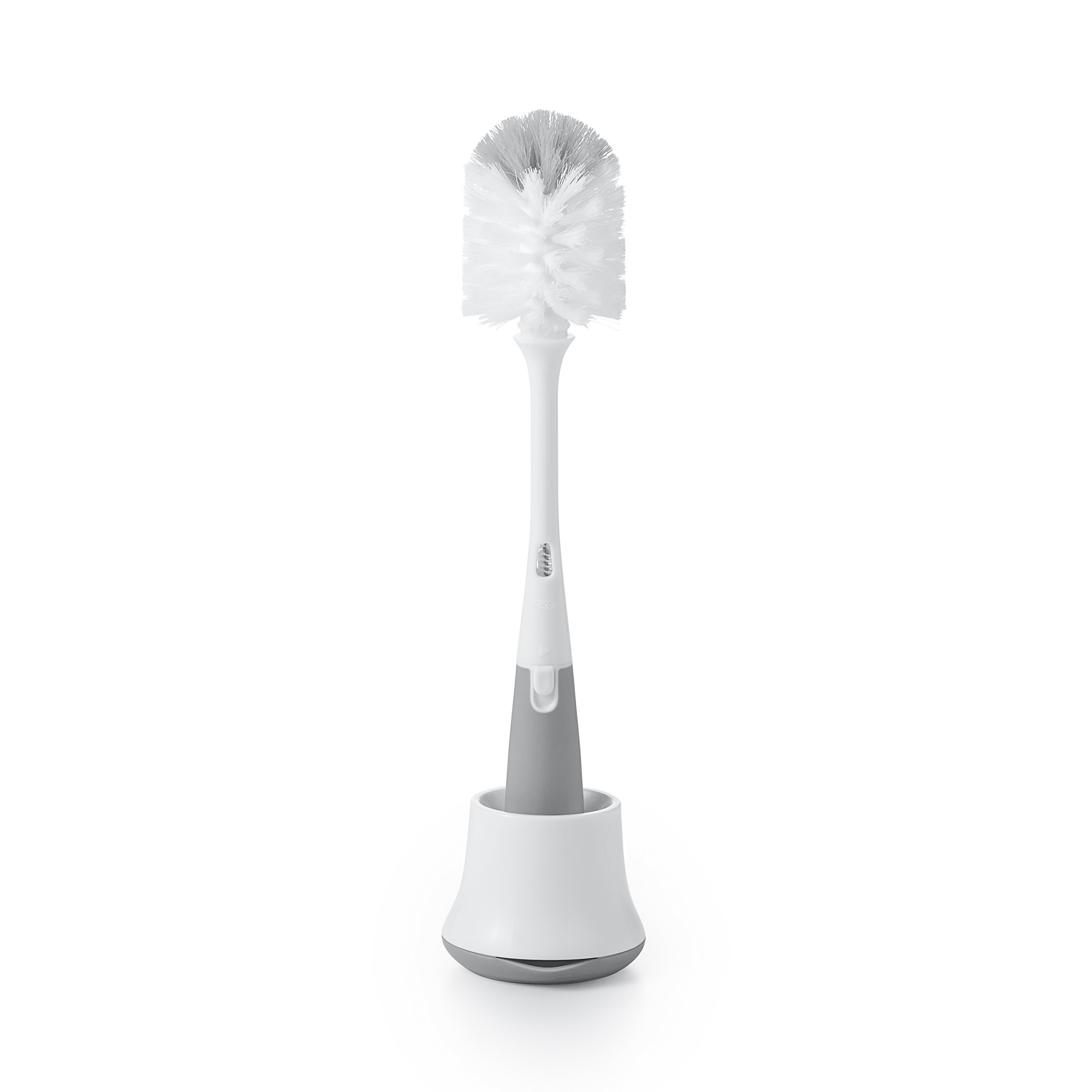 Book Cover OXO Tot Bottle Brush with Nipple Cleaner and Stand - Gray
