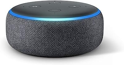 Book Cover Echo Dot (3rd Gen, 2018 release) - Smart speaker with Alexa - Charcoal Device only