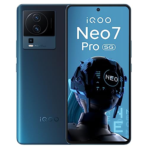 Book Cover iQOO Neo 7 Pro 5G (Dark Storm, 8GB RAM, 128GB Storage) | Snapdragon® 8+ Gen 1 | Independent Gaming Chip | Flagship 50MP OIS Camera | AG Glass Design