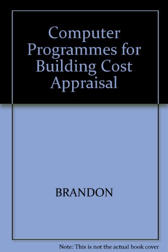 Book Cover Computer Programmes for Building Cost Appraisal