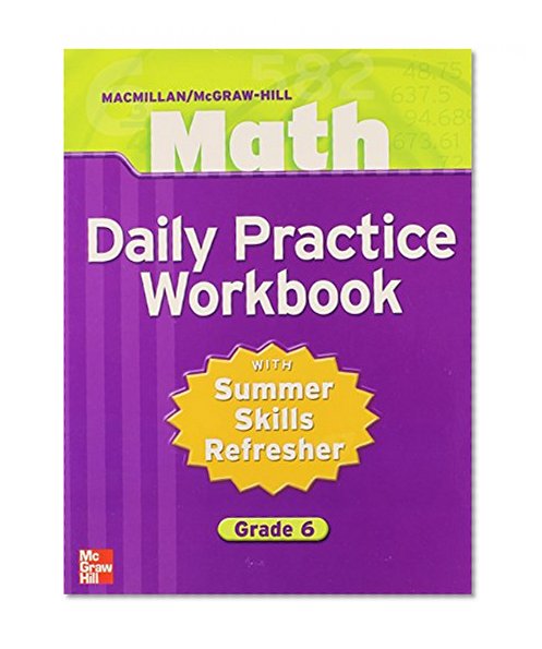 Book Cover Math Daily Practice Workbook with Summer Skills Refresher: Grade 6