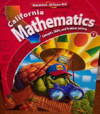 Book Cover California Mathematics Grade 1 (Volume 1)