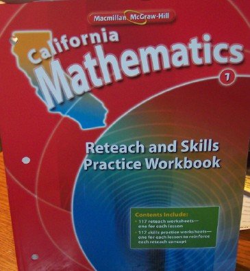 Book Cover California Mathematics Reteach and Skills Practice Workbook Grade 1