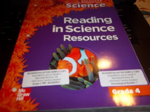 Book Cover Reading in Science Resources (Science: Grade 4)