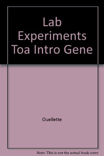 Book Cover Experiments in General, Organic, and Biological Chemistry