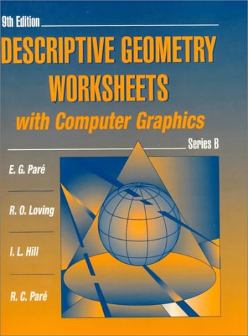 Book Cover Descriptive Geometry Worksheets with Computer Graphics, Series B
