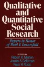Book Cover Qualitative and Quantitative Social Research: Papers in Honor of Paul F. Lazarsfeld