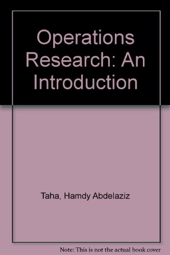 Book Cover Operations Research: An Introduction