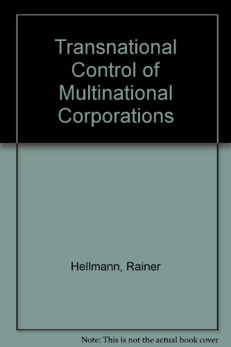 Book Cover Transnational Control of Multinational Corporations (Praeger special studies in international business, finance, and trade)
