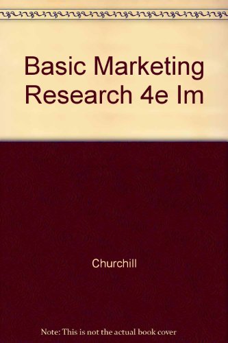 Book Cover Basic Marketing Research 4e Im