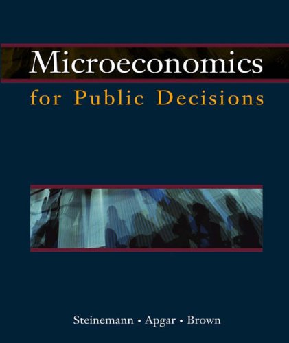 Book Cover Microeconomics for Public Decisions with Economic Applications Card